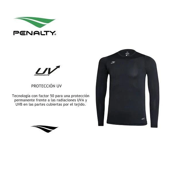 PRIMERA CAPA POLERA PENALTY MATIS MANGA LARGA NEGRO - Imagen 3